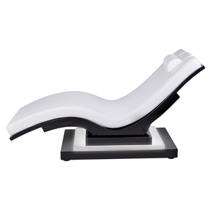 LEC Wave Reset Lounger with IceBlock Base, profile view showing ergonomic curved design for Med Spas and IV therapy practices.