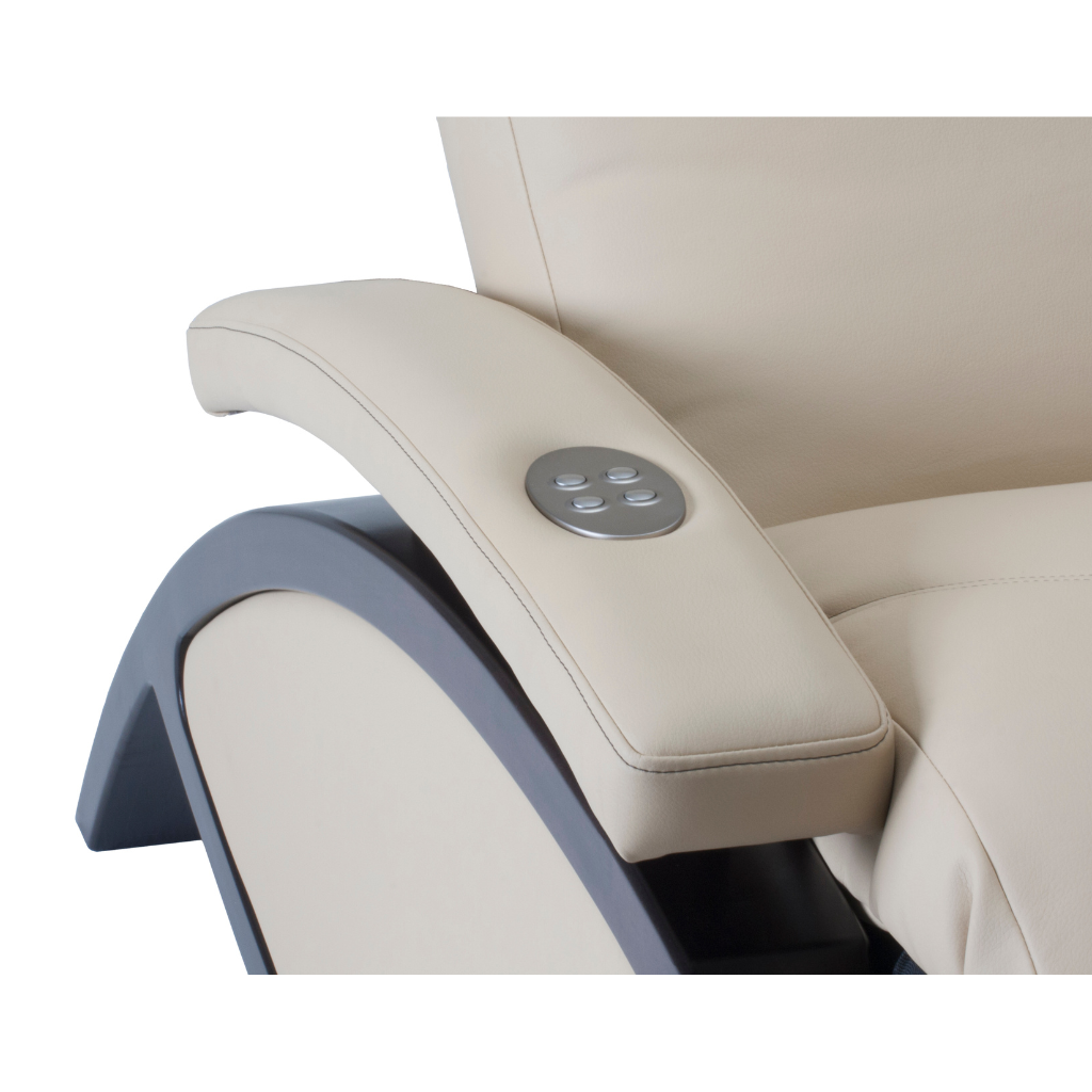 LEC ZG Dream Lounger control panel detail showing easy-to-use reclining controls for medical wellness practices.