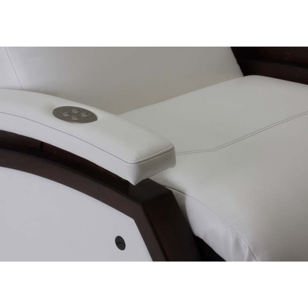 LEC ZG Dream Lounger control panel detail showing easy-to-use reclining controls for medical wellness practices.