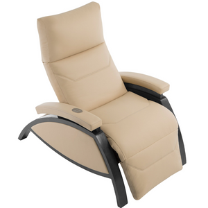 LEC ZG Dream Lounger upholstered reclining chair with black metal legs for medical wellness practices