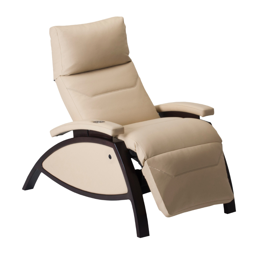 LEC ZG Dream Lounger front view, zero gravity reclining chair with a metal frame for medical wellness practices.