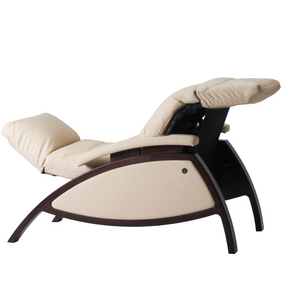 LEC ZG Dream Lounger upholstered side view, reclining zero gravity chair with metal legs for medical wellness practices.