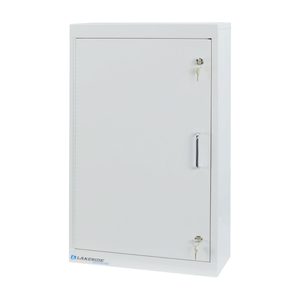 The Lakeside Dual Locking Narcotic Cabinet (LNC-2) is a compact, wall-mounted medication storage solution designed to securely store narcotics and controlled substances