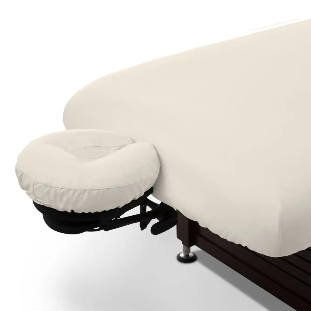 Luxury Microfiber Crescent Facepillow Detail Cream