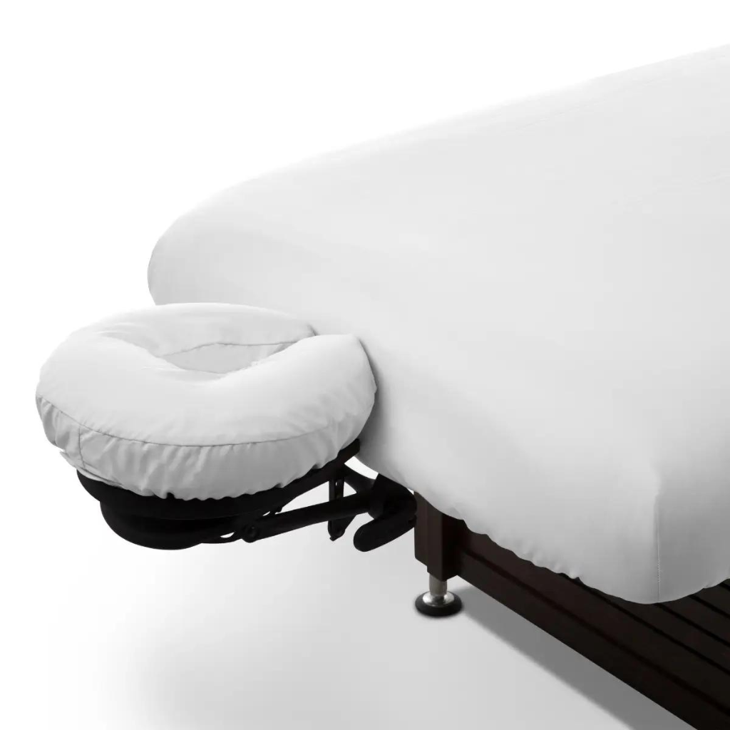 Luxury Microfiber Crescent Facepillow Detail White