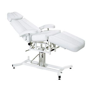 Equipro Maxi-Comfort Hydraulic Facial Bed (20100): White, Side View