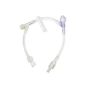 MedSource IV Extension Sets product photo showing all connectors and clamp