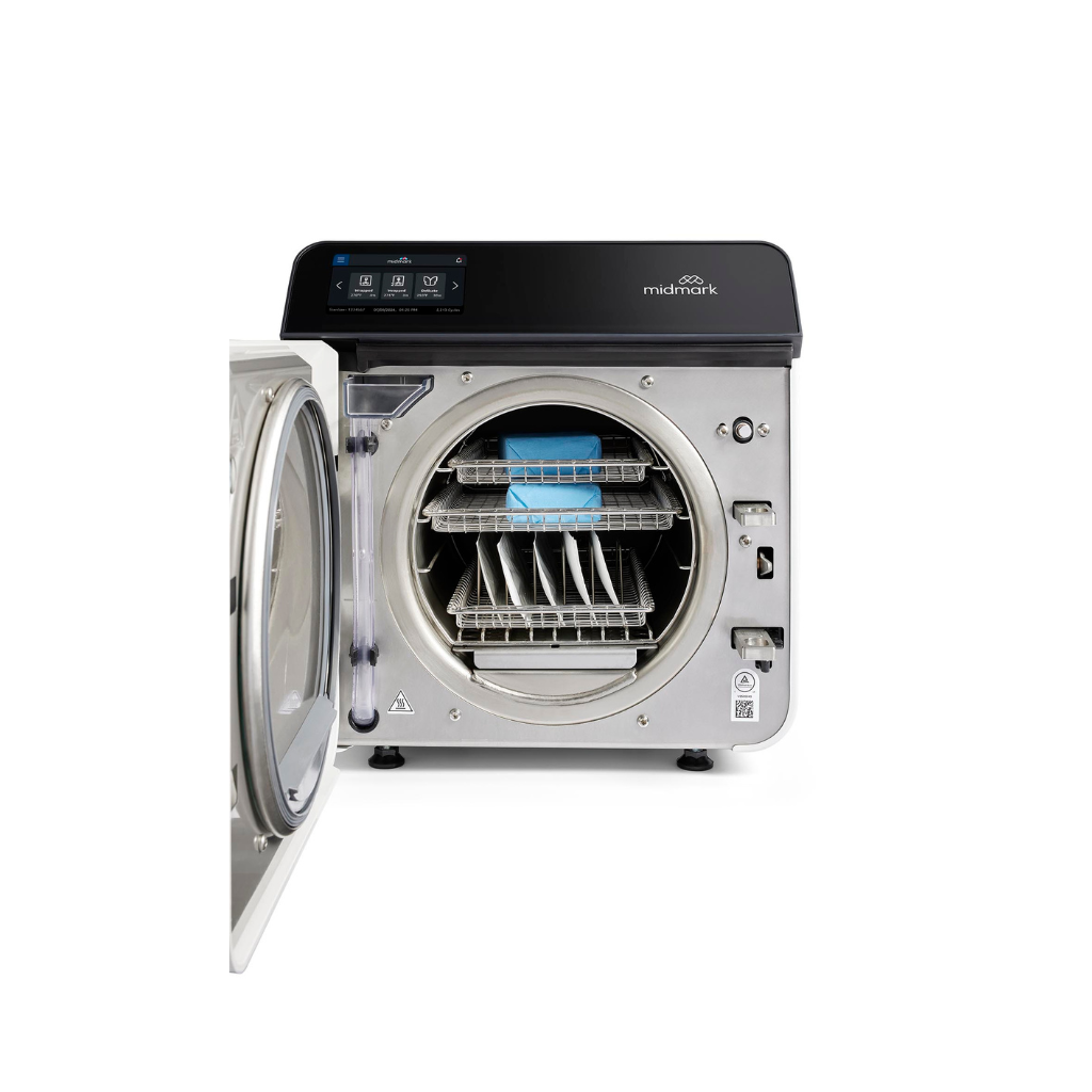 Midmark M9 steam Sterilizer Open door trays