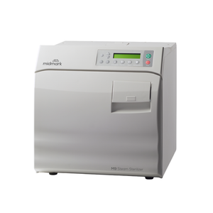 Midmark Ritter M9® Steam Sterilizer Autoclave - Classic (New) tabletop steam sterilizer with large chamber and LCD controls, designed for medical, dental, and outpatient practices.