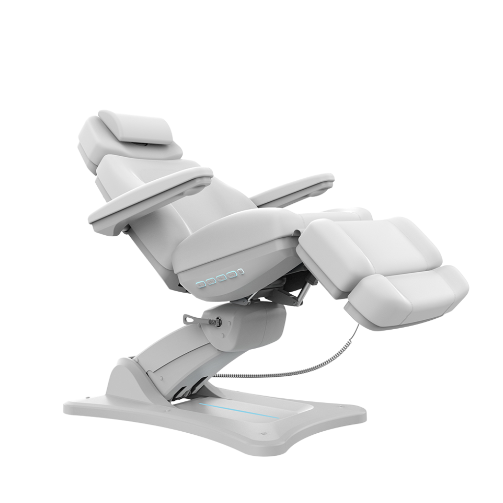 Whitemodern  medical spa chair  (2246BN) with reclined position on a white background