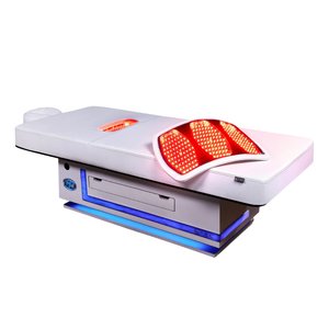 Radiance PT Pulsed LED Light Therapy Treatment Table with all panels lit.