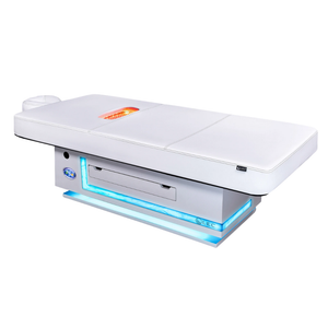 Radiance PT Pulsed LED Light Therapy Treatment Table with the back panel lit.