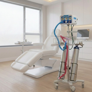 Nitronox nitrous oxide device in a medical aesthetics treatment room with a white exam chair in the background