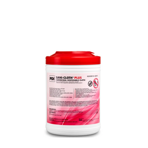 PDI Sani-Cloth Plus, Large 6" x 6¾", Germicidal Cleaning Wipe Cannister (Q89072)