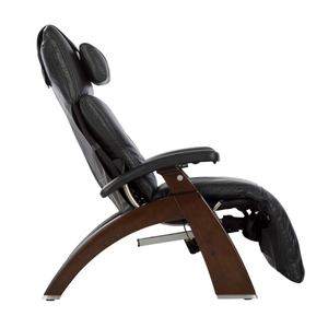 Perfect Chair Omni-Motion Classic Zero Gravity - Black Premium Pad - Dark Walnut Side (PC-610)