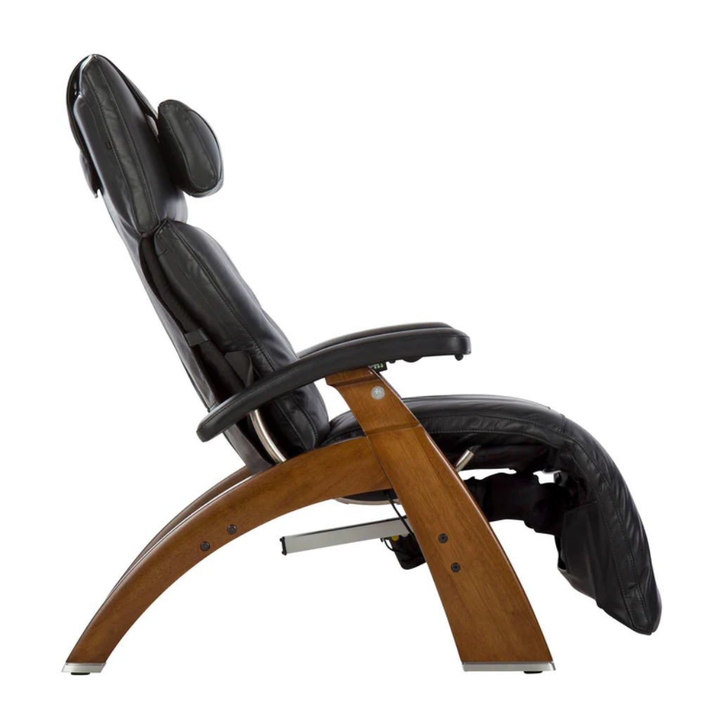 Perfect Chair Omni-Motion Classic Zero Gravity - Black Premium Pad - Walnut Side (PC-610)