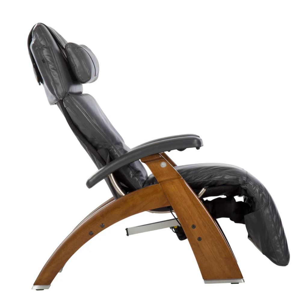 Perfect Chair Omni-Motion Classic Zero Gravity - Gray Premium Pad - Walnut Side (PC-610)