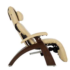 Perfect Chair Omni-Motion Classic Zero Gravity - Ivory Premium Pad - Dark Walnut Side (PC-610)
