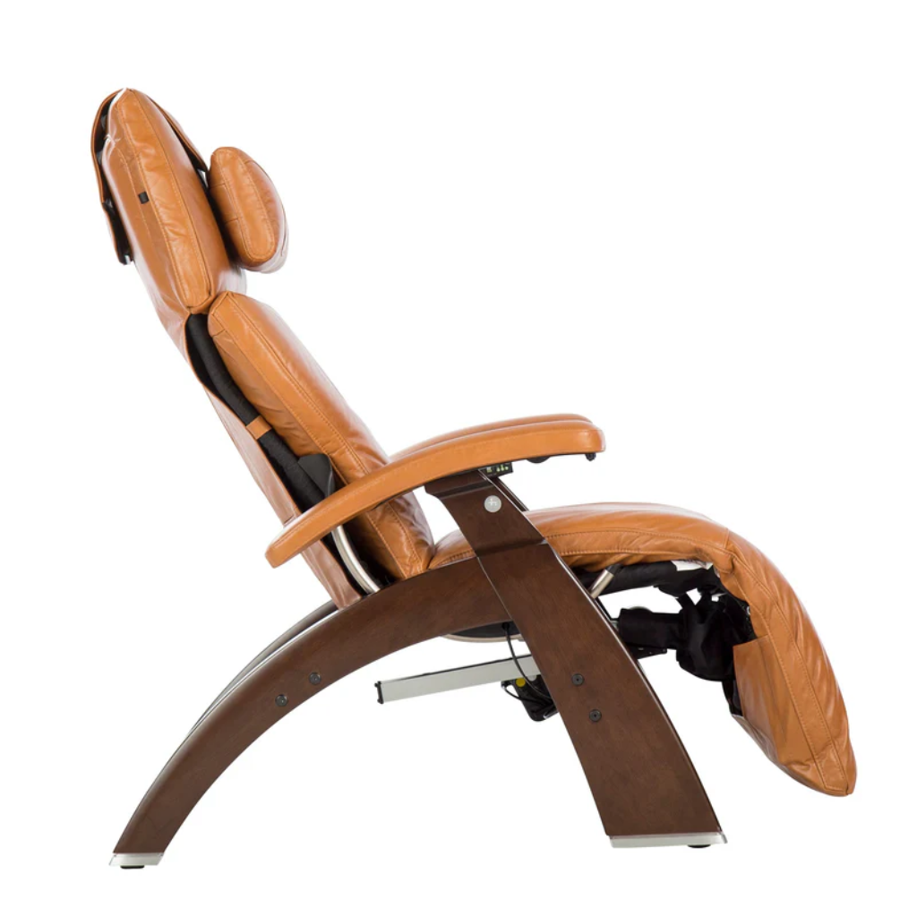 Perfect Chair Omni-Motion Classic Zero Gravity - Saddle Premium Pad - Dark Walnut Side (PC-610)