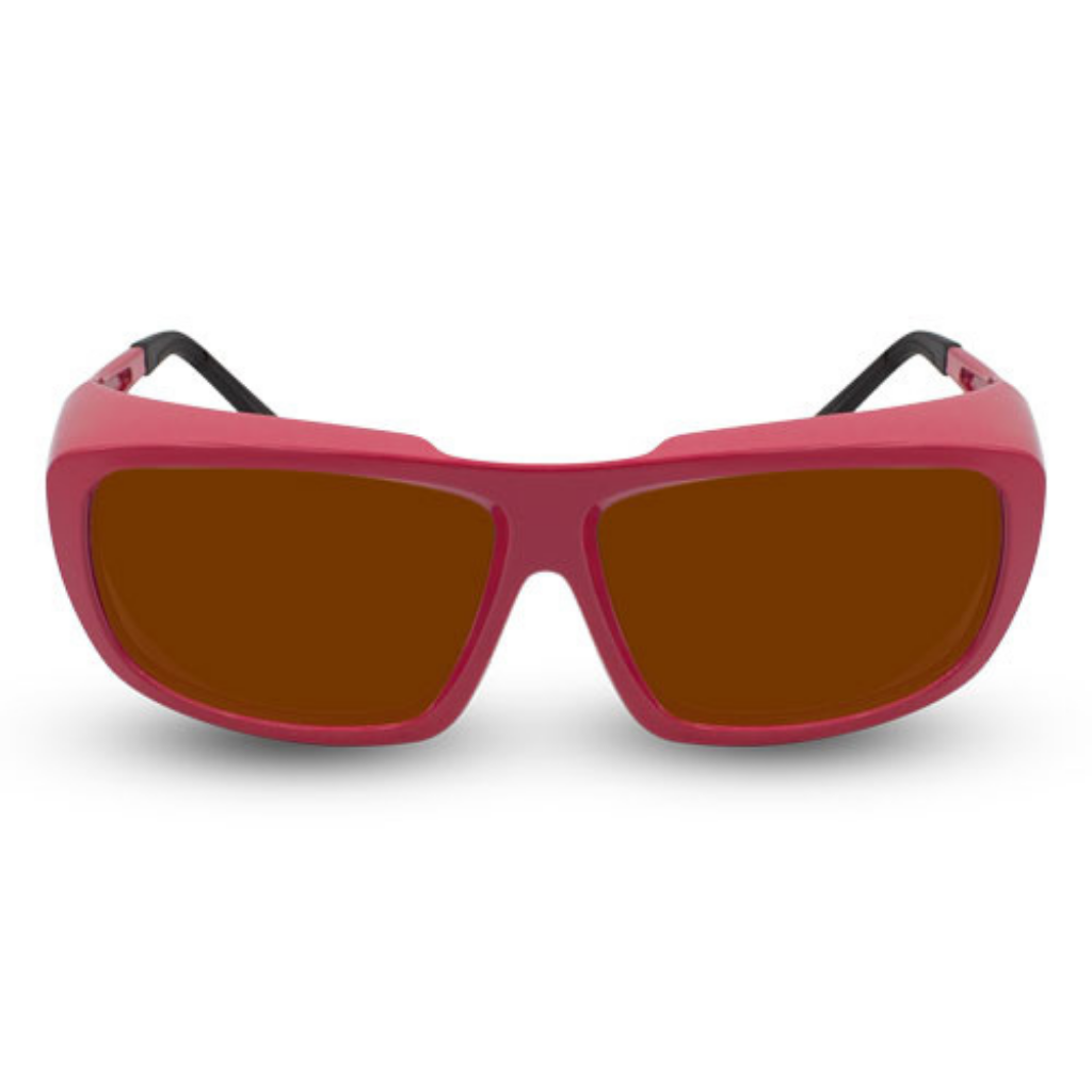 Innovative Optics Pi18 Laser Glasses: 701 Red Frame