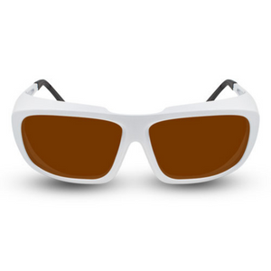 Innovative Optics Pi18 Laser Glasses: 701 White Frame