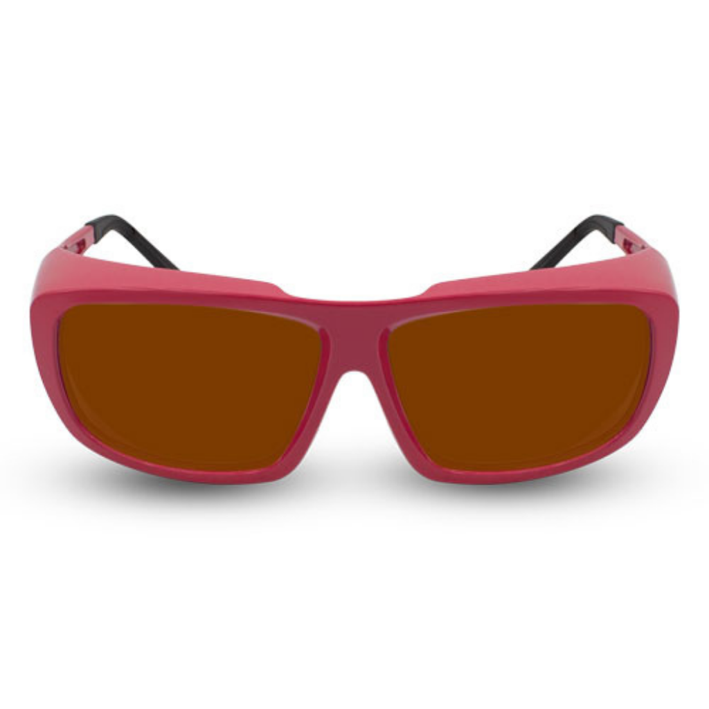 Innovative Optics Pi3 Laser Glasses: 701 Red Frame
