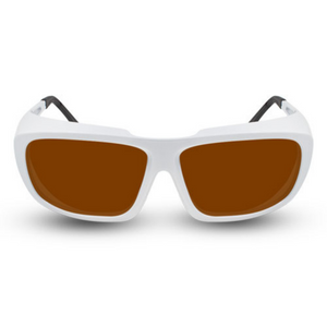 Innovative Optics Pi3 Laser Glasses: 701 White Frame
