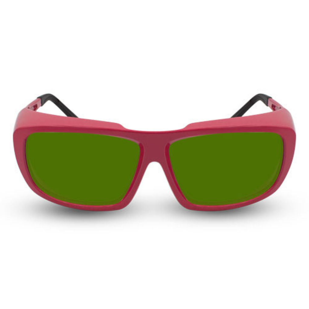 Innovative Optics Pi4 Laser Glasses: 701 Red Frame
