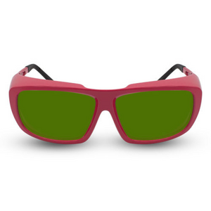 Innovative Optics Pi4 Laser Glasses: 701 Red Frame