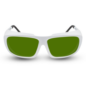 Innovative Optics Pi4 Laser Glasses: 701 White Frame