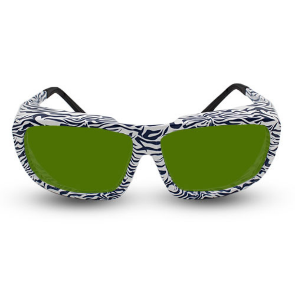 Innovative Optics Pi4 Laser Glasses: 701 Zebra Frame