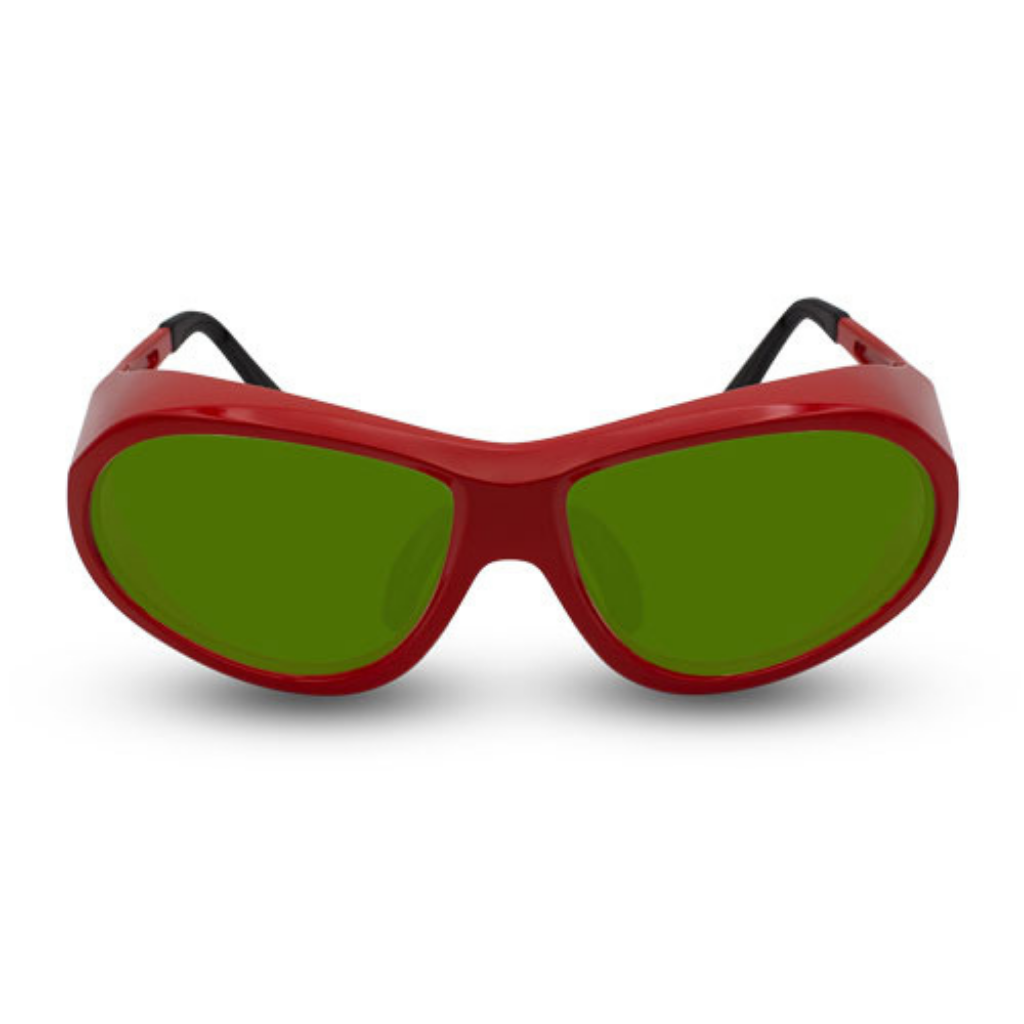 Innovative Optics Pi4 Laser Glasses: 757 Red Frame