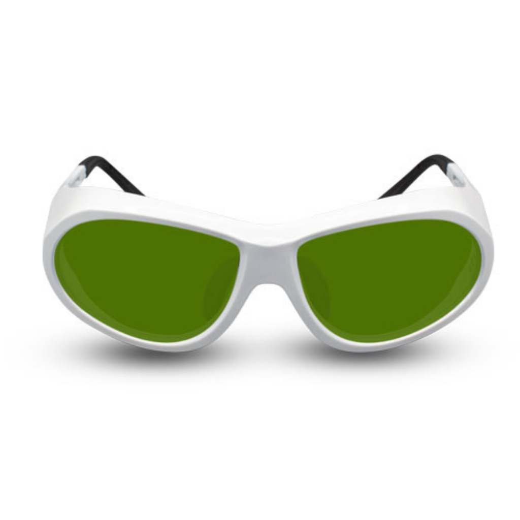 Innovative Optics Pi4 Laser Glasses: 757 White Frame
