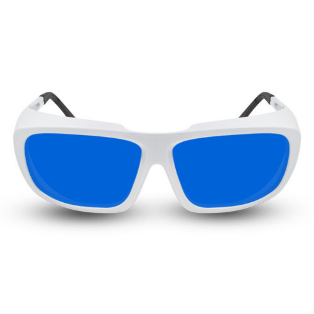 Innovative Optics Pi7 Laser Glasses: 701 White Frame