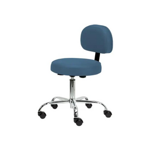 Earthlite Pneumatic Rolling Stool with Backrest