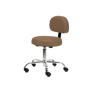 Earthlite Pneumatic Rolling Stool with Backrest