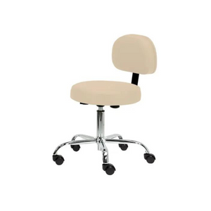 Earthlite Pneumatic Rolling Stool with Backrest