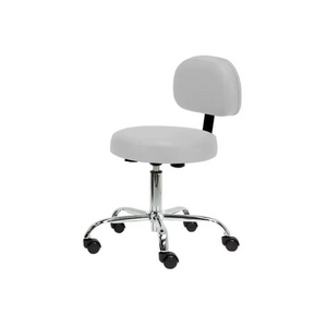 Earthlite Pneumatic Rolling Stool with Backrest