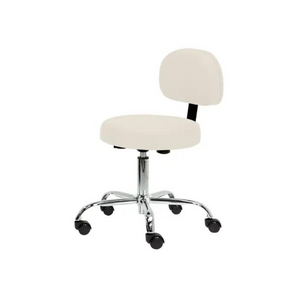 Earthlite Pneumatic Rolling Stool with Backrest