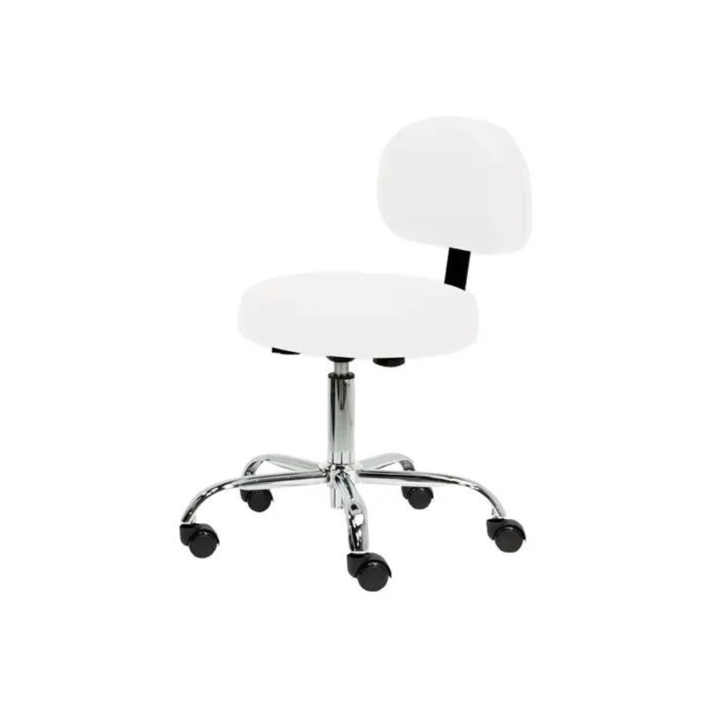 Earthlite Pneumatic Rolling Stool with Backrest