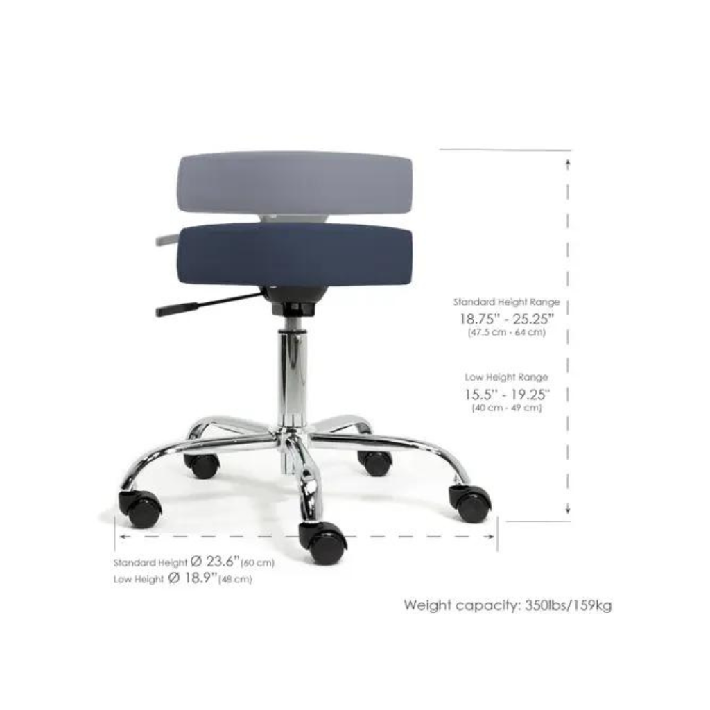 Pneumatic Rolling Massage Stool Height range Agate