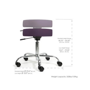 Pneumatic Rolling Massage Stool Height range Amethyst