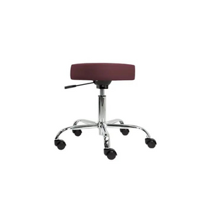 Pneumatic Rolling Massage Stool Low height Burgundy