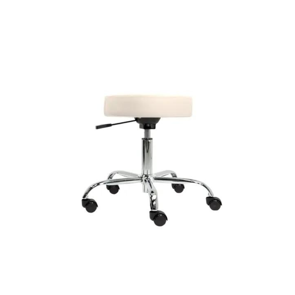 Pneumatic Rolling Massage Stool Low height Vanilla Creme