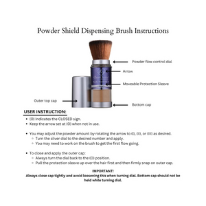Powder Shield Clear SPF 30 Instructions
