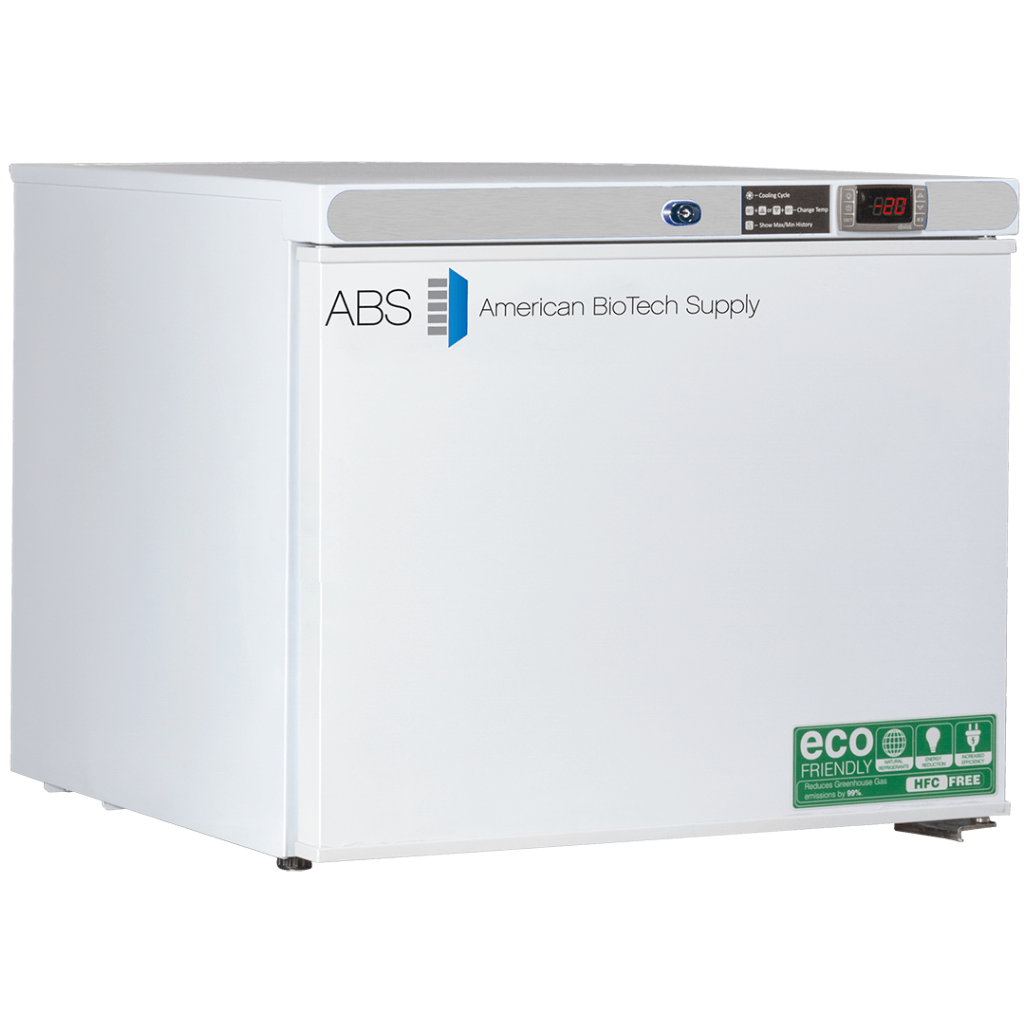 ABS 1.7 cu. ft. Solid Door Countertop Freestanding Laboratory Freezer