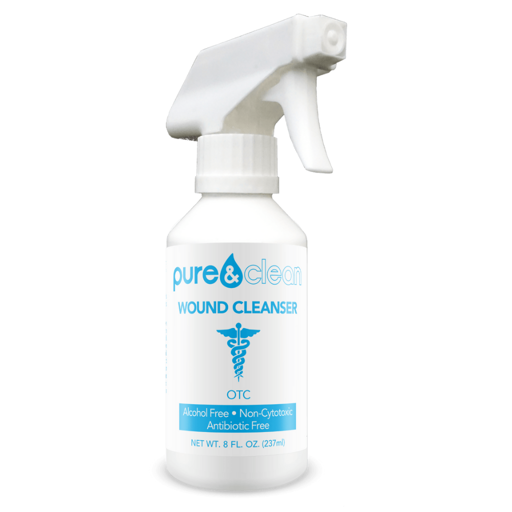 Pure&Clean HOCI Wound Cleanser (8oz) - 100 ppm HOCl (1WC8)