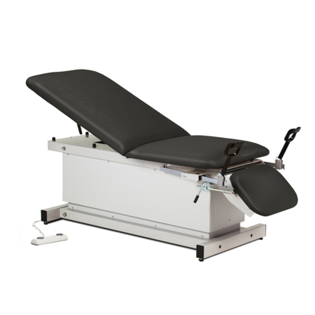 Clinton Industries Power 400, Shrouded Table with Adjust. Backrest and Drop Section and Stirrups Black