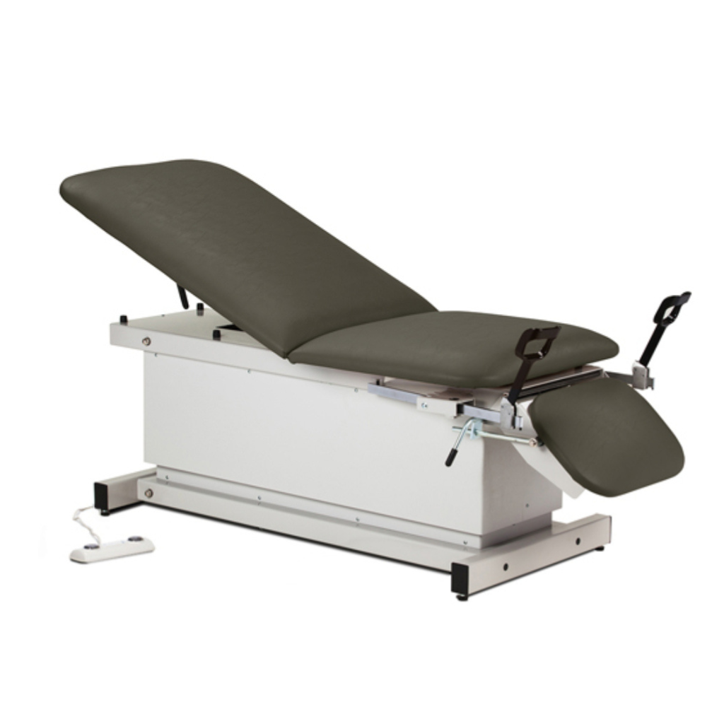 Clinton Industries Power 400, Shrouded Table with Adjust. Backrest and Drop Section and Stirrups Gunmetal