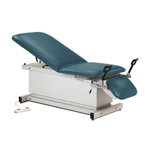 Clinton Industries Power 400, Shrouded Table with Adjust. Backrest and Drop Section and Stirrups Slate Blue